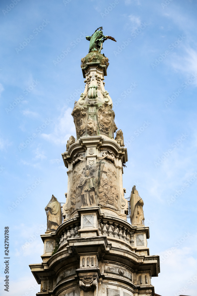 Spire of the Immaculate Virgin in Naples, Italy