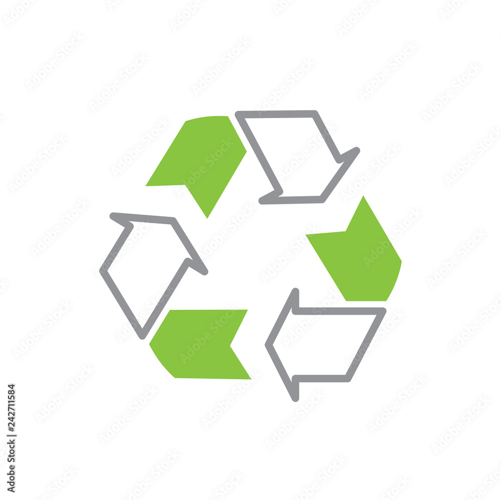 Ecology recycling icon on white background for graphic and web design, Modern simple vector sign. Internet concept. Trendy symbol for website design web button or mobile app Ecology recycling icon on white background for graphic and web design, Modern simple vector sign. Internet concept. Trendy symbol for website design web button or mobile app