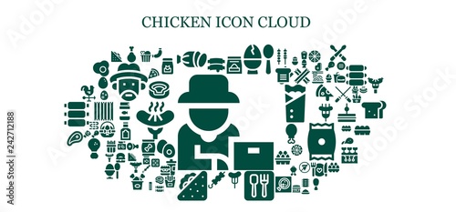  chicken icon set