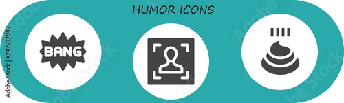  humor icon set