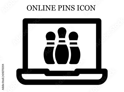 Bowling pins search icon