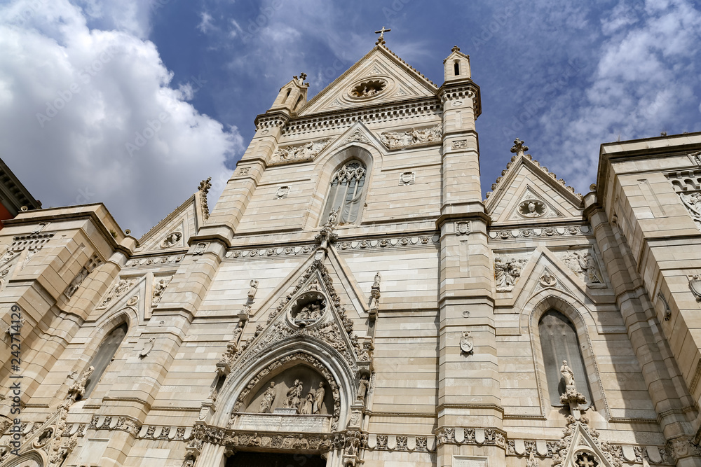 Facade of Naples Cathedral in Naples, Italy Facade of Naples Cathedral in Naples, Italy
