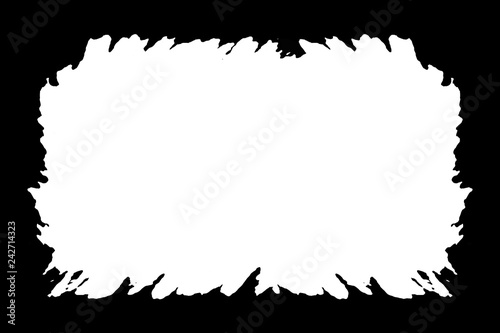 Fototapeta Naklejka Na Ścianę i Meble -  Abstract Decorative Black & White Photo Edge. Type Text Inside, Use as Overlay or for Layer Mask.	
