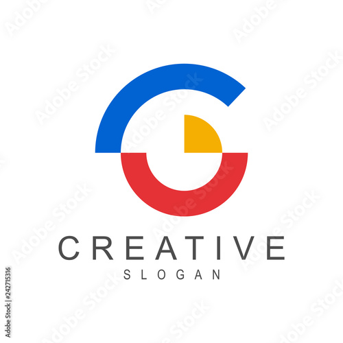 Creative Letter G Logo Design, technology Logo Template, Colorful And Simple Letter G Symbol
