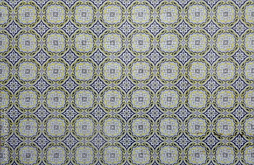 Traditional Portuguese ceramic tiles, called Azulejos