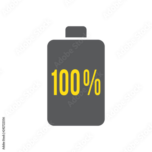 Battery icon on white background for graphic and web design, Modern simple vector sign. Internet concept. Trendy symbol for website design web button or mobile app