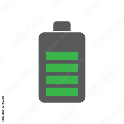 Battery icon on white background for graphic and web design, Modern simple vector sign. Internet concept. Trendy symbol for website design web button or mobile app