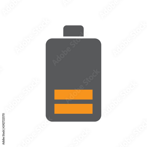 Battery icon on white background for graphic and web design, Modern simple vector sign. Internet concept. Trendy symbol for website design web button or mobile app