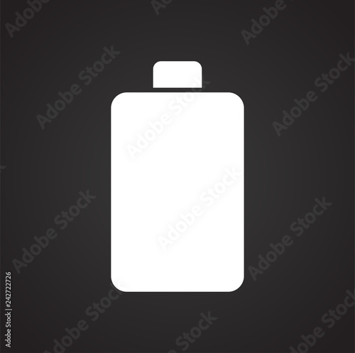 Battery icon on black background for graphic and web design, Modern simple vector sign. Internet concept. Trendy symbol for website design web button or mobile app