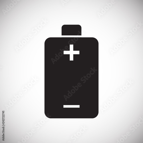 Battery icon on white background for graphic and web design, Modern simple vector sign. Internet concept. Trendy symbol for website design web button or mobile app