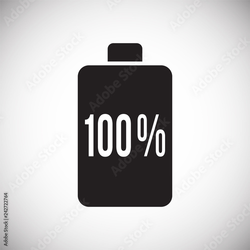 Battery icon on white background for graphic and web design, Modern simple vector sign. Internet concept. Trendy symbol for website design web button or mobile app
