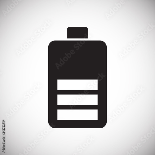 Battery icon on white background for graphic and web design, Modern simple vector sign. Internet concept. Trendy symbol for website design web button or mobile app