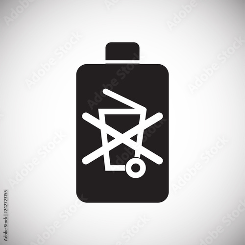 Battery icon on white background for graphic and web design, Modern simple vector sign. Internet concept. Trendy symbol for website design web button or mobile app