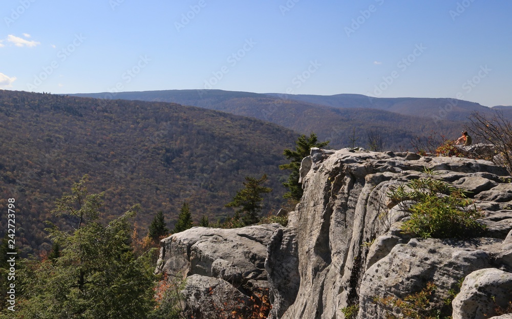 Side view of Lions Head cliff at Dolly Sods wilderness