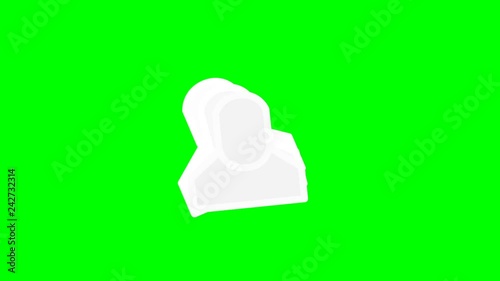 Looped animation on a green background. For videos and sites.
