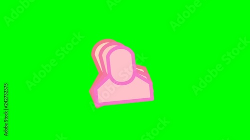 Looped animation on a green background. For videos and sites.