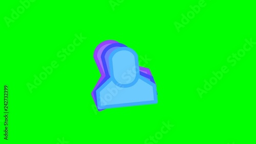 Looped animation on a green background. For videos and sites.