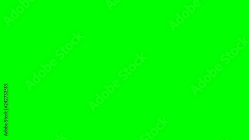 Looped animation on a green background. For videos and sites.