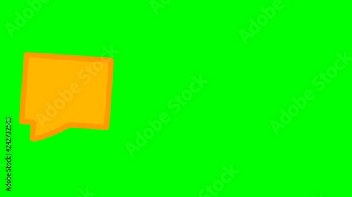 Looped animation on a green background. For videos and sites.