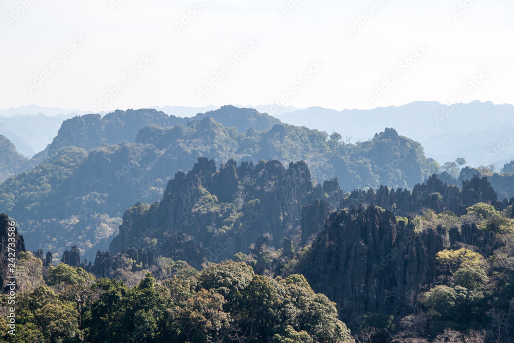 Karst plateau in Laos