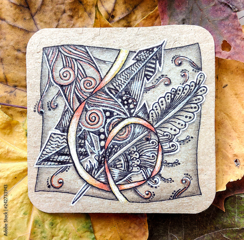 Abstract drawing in the style of zenart.