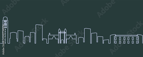 Ann Arbor Single Line Skyline