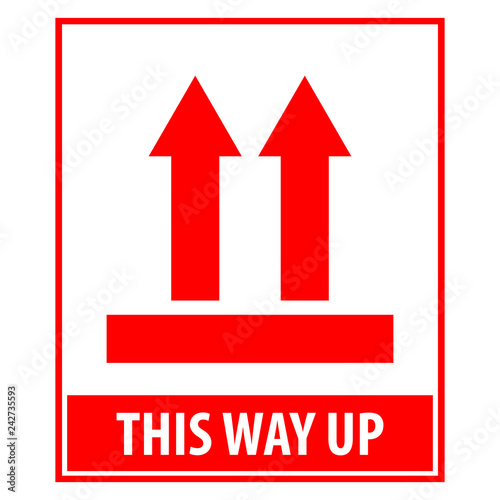 This Way up red icon