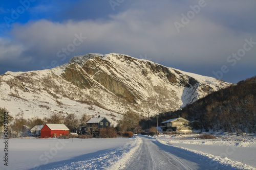 Winter at Traelneshatten in Brønnøy municipality, Nordland county