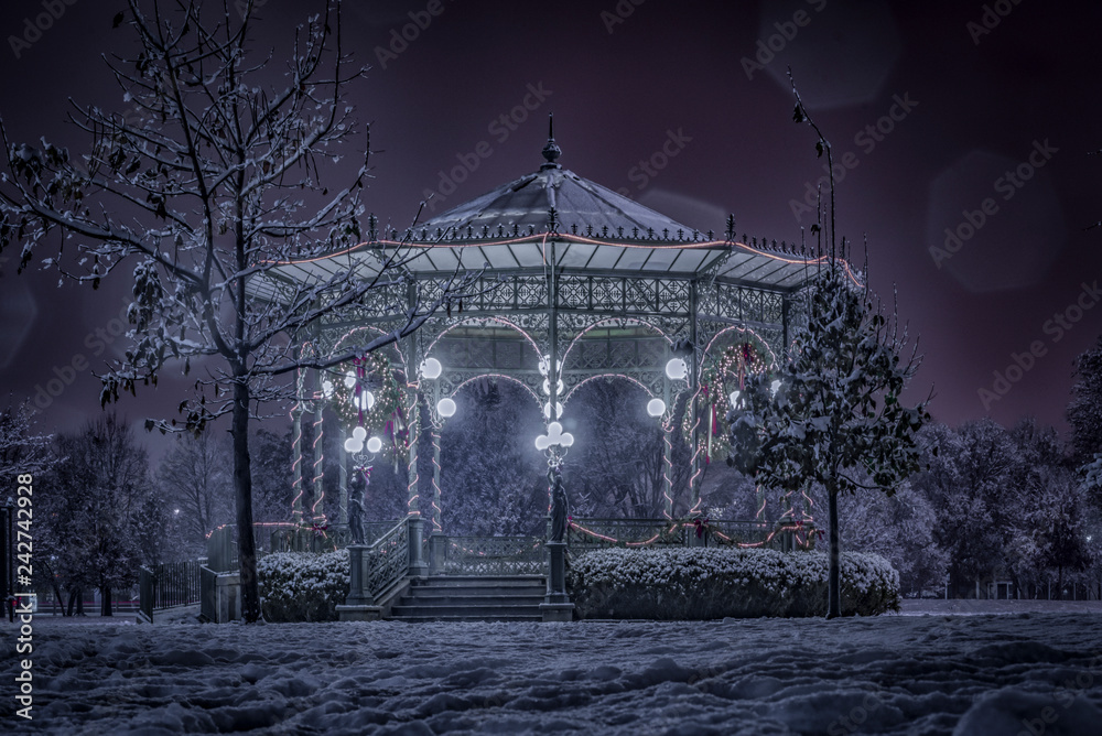 Welles Park Gazebo in the Snow