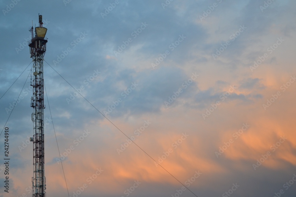 antenna on blue sky antenna on blue sky