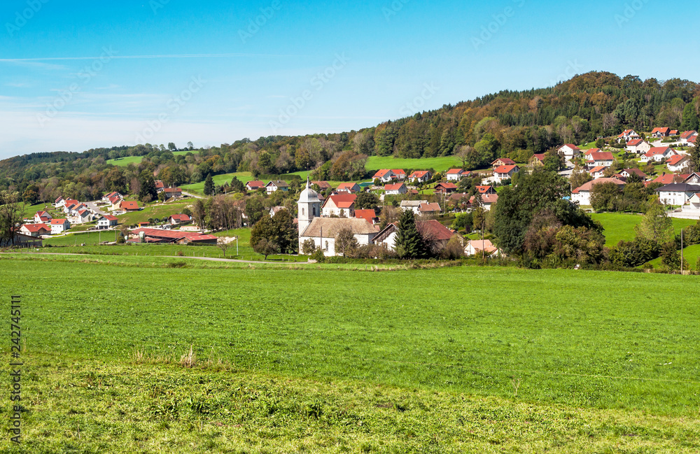 Rural village in Alsace in northern France on a sunny day Rural village in Alsace in northern France on a sunny day