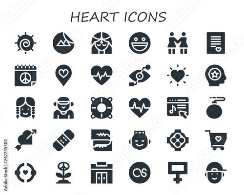 heart icon set