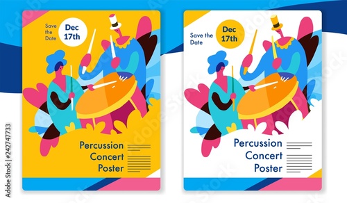 Percussion music concert template.