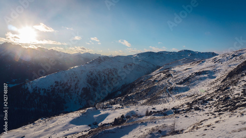 mountains in winter