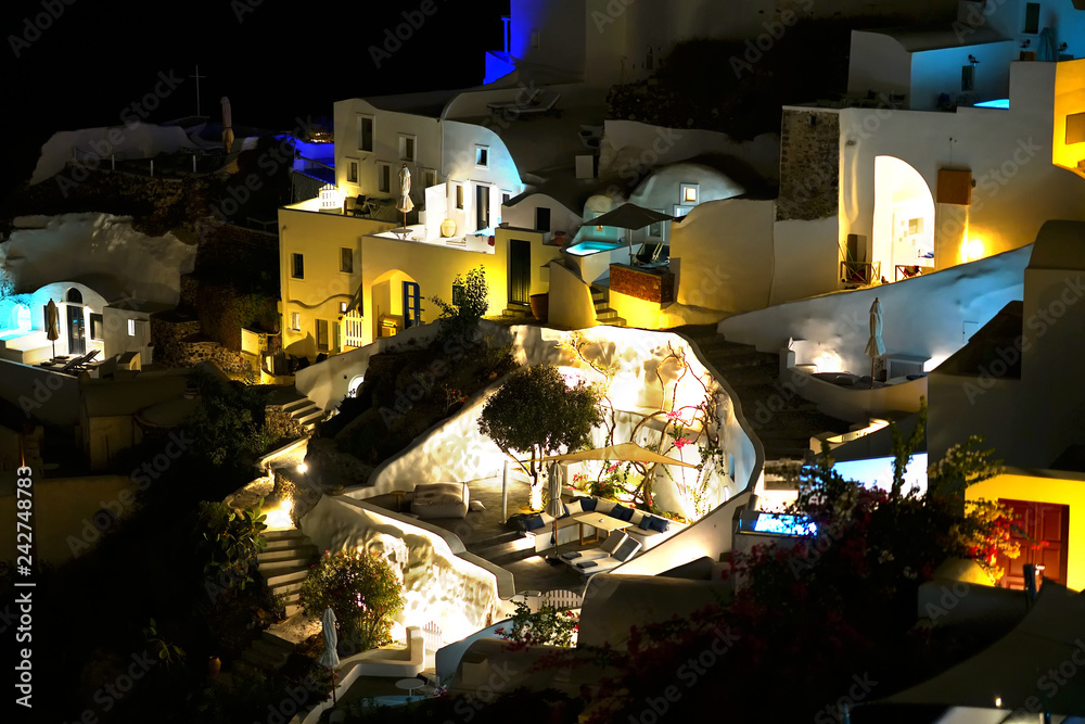 Luxurious apartments with small pools in Oia, Santorini, Cyclades