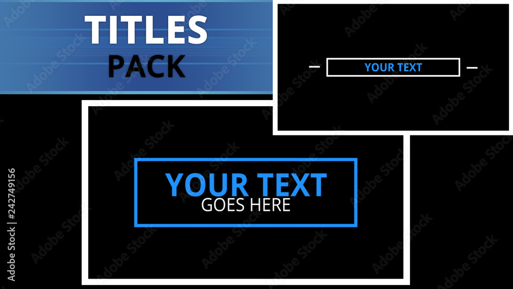 Clean Line Title Stock Template | Adobe Stock
