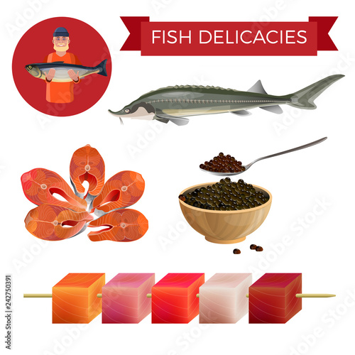 Fish delicacies set