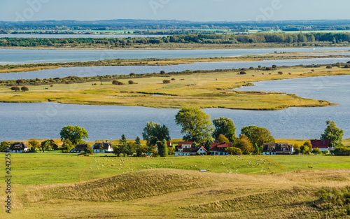 Hiddensee Blick auf Grieben und den Bessin photo