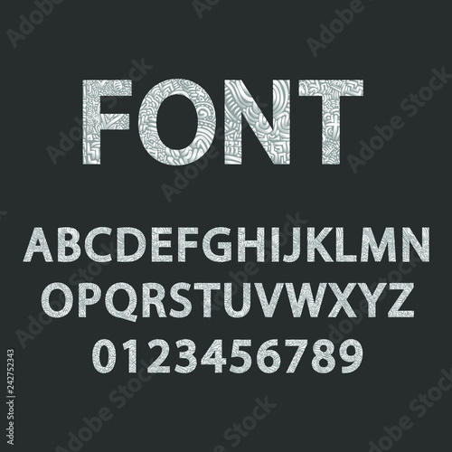 Decorative vector font 