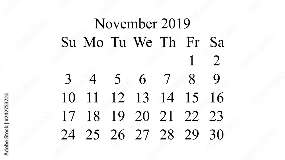 November, 2019