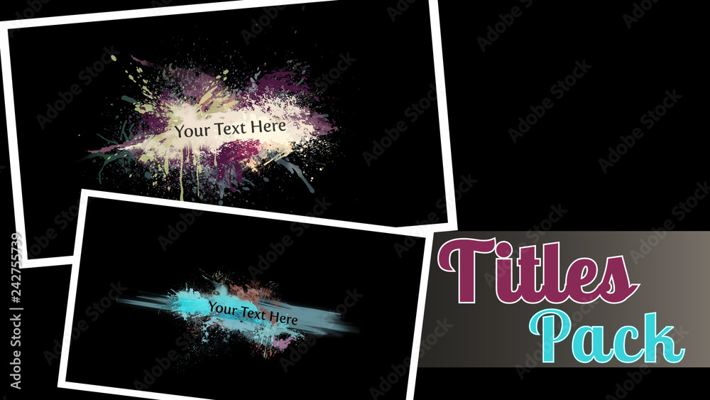 Paint Splat Title Stock Template | Adobe Stock