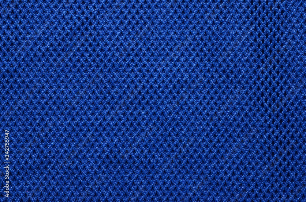 Blue sport fabric texture background. Sports shirt nylon's texture cloth.  Photos | Adobe Stock