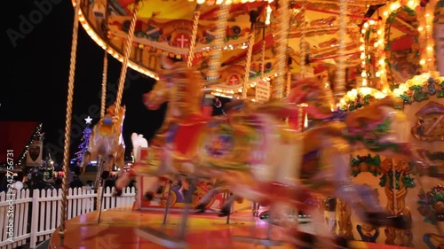 merry go round carousel fairground funfair horse ride 