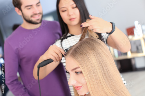 Professional hairdresser an...