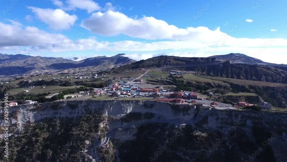 Quilotoa is a water-filled caldera and the most western volcano in the Ecuadorian Andes. Quilotoa is a water-filled caldera and the most western volcano in the Ecuadorian Andes.