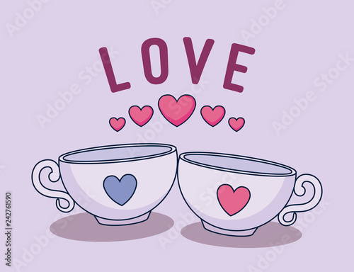 love card with coffee cups