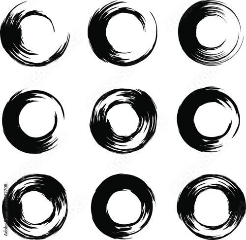 Grunge paint circle vector ...