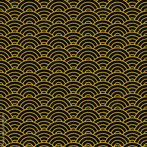 Japanese background Wave se...