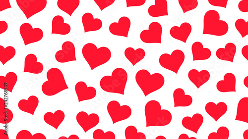 Red Hearts on white backgro...