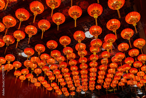 Red lanterns during for Chinese new year festival